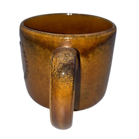 Vintage 1960s Drip Glaze Mug Illinois Sesquicentennial 1818–1968 Brown Mug - Picture 3 of 9